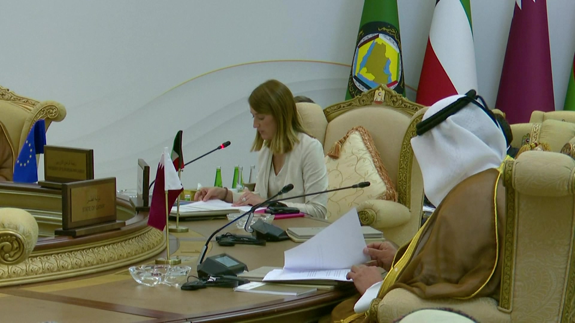 Official visit by Roberta METSOLA, EP President, to Abu Dhabi: meeting with the Gulf Cooperation Council Speakers